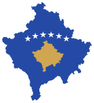 Kosovo Map Flag